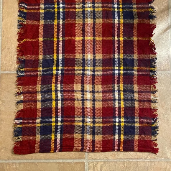 100% Acrylic Large Infinity Scarf in Multi Plaid Print - Picture 4 of 5